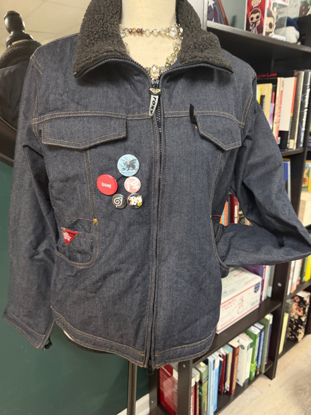 Roxy Dark Blue Denim snowboarding jacket